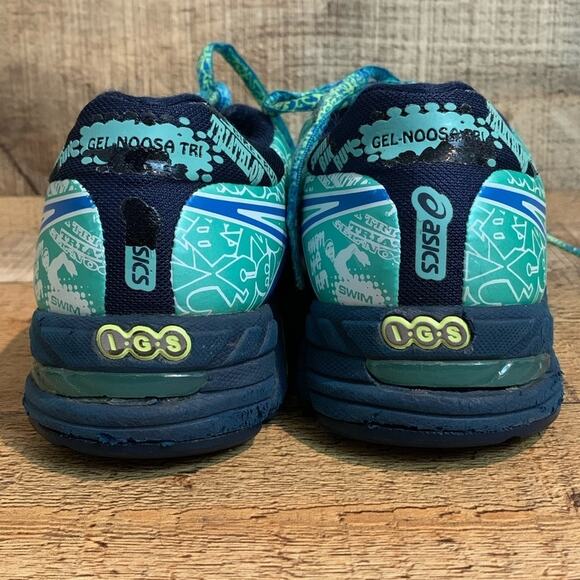 Asics Gel-Noosa Tri 9 Triathlon Running Shoes Electric Blue Mint SZ 7 - Picture 7 of 11